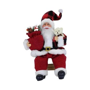 Imagem de Decoração De Árvore De Natal Papai Noel De 35cm, Ornamento Para Janela