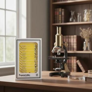 Imagem de Lâminas Biológicas Para Microscópio 12 Peças - Chanseon, AMARELO