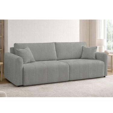 Imagem de Sofa 3 Lugares Retratil Reclinavel 230cm Linho Aveludado Ferrara Ferguile