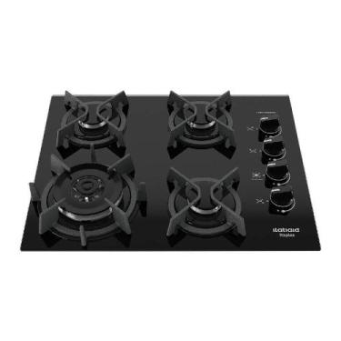Imagem de Cooktop Itatiaia Itaplus 4 Bocas Vidro Preto Tripla Chama Bivolt (3700