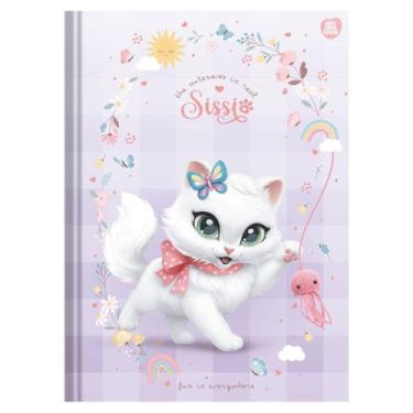 Imagem de Caderno (PEQUENO) Brochura 1/4 SISSI 80 Folhas 14 x 20cm Capa Dura - A