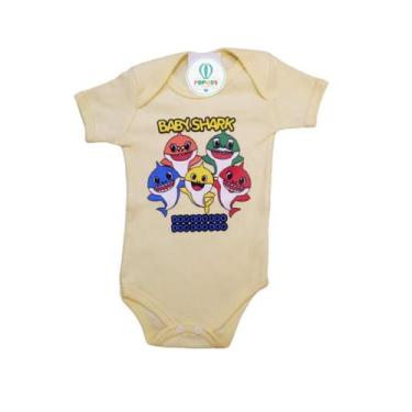 Imagem de Body Temático Baby Shark Amarelo Unissex Tam.G - PopKids
