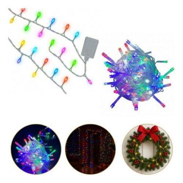 Imagem de Pisca Pisca Cascata 100leds Transparente 2,3m Branco Natal - Colorido 