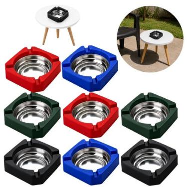 Imagem de Kit 8 Cinzeiros de Metal Premium de Mesa Decorativo - New Goods