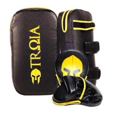 Imagem de Aparador De Chute + Manopla De Soco Para Treino Muay Thai - TROIA SPOR