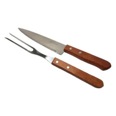 Imagem de Kit Churrasco 2 Peças em Inox com Cabo Anatômico - CASITA