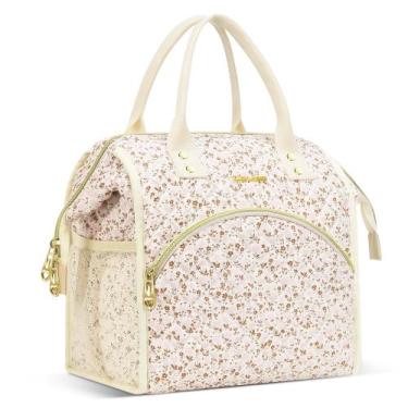 Imagem de Lancheira isolada LOKASS 10 L, bolsa floral à prova de vazamentos