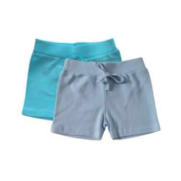 Imagem de Short Bebê Kit c/2 unidades Algodão Menino e Menina e Neutro - Mafesso