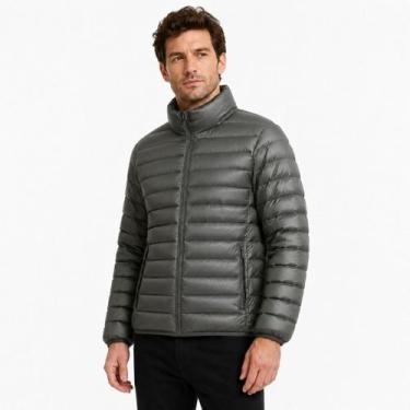 Imagem de Jaqueta Puffer Gola Alta - Camisaria Colombo, Verde militar, P