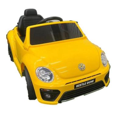 Imagem de Mini carro elétrico beetle fusca dune 6v até 30kg bw274 cor:amarelo - 