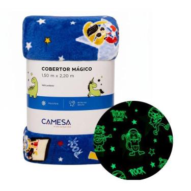 Imagem de Cobertor Solteiro Infantil Manta Mágica Microfibra Antialérgico 1,5x2,