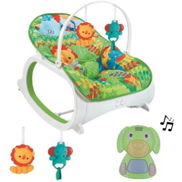 Imagem de Cadeirinha de Balanço Musical Verde e Dog Musical P/ Bebês - Color Bab