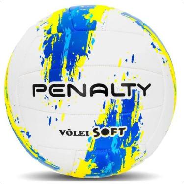 Imagem de Bola Volei Penalty Soft XX Original, Único, Branco, Azul, Amarelo