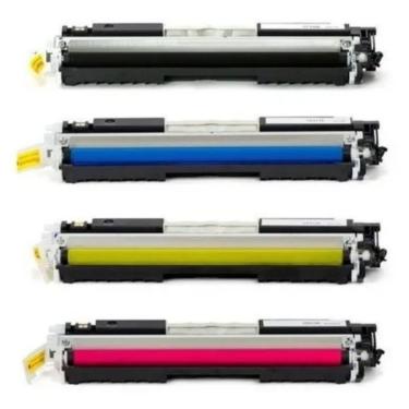 Imagem de Kit 4x Toner Compatível 126A CP1020 CP1025 M175A I B+C+Y+M
