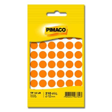Imagem de Etiqueta Redonda TP-12, Pimaco, Laranja
