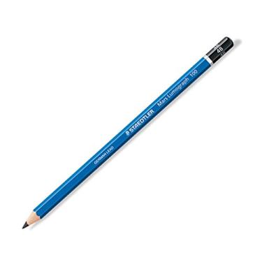 Imagem de Lápis de desenho com barra azul, 4B, desenho carvão, 12