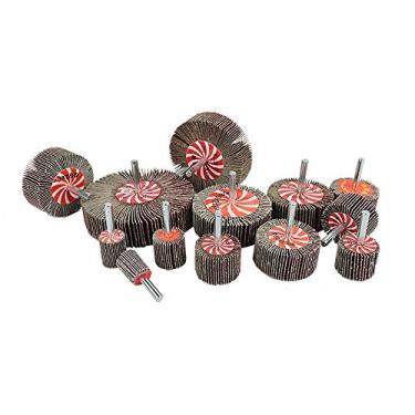 Imagem de 5 pcs 15-80mm flap de lixamento flap de disco de moagem abrasivo 6mm haste para broca grão 80 YYDFPIIA (Color : 80mm)