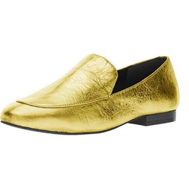 Imagem de Kenneth Cole New York Westley Mocassim feminino sem cadarço sem cadarço, Dourado, 34