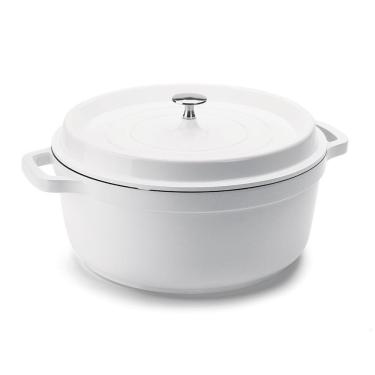 Imagem de Caçarola 25,4Cm De Alumínio Fundido Hercules Branca 4,3L