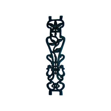 Imagem de Grade Ferro Fundido Flor de Lírio Reta Escada Sacada 80x18cm