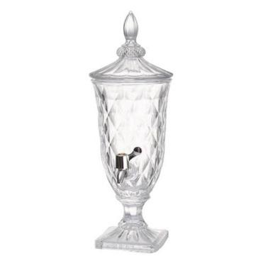 Imagem de Suqueira de vidro transparente relevo dimond com base 1,8L