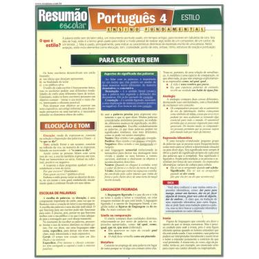 Imagem de Livro - Resumão Escolar - Português 4: Estilo: Ensino Fundamental - Odilon Soares Leme