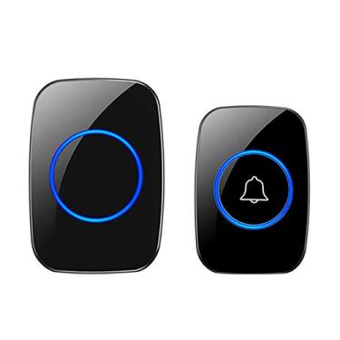 Imagem de Campainha à prova d'água sem fio 300 m alcance de campainha de porta inteligente para casa, botão + receptor