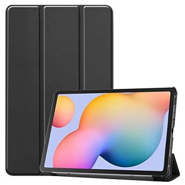 Imagem de Kepuch Custer Capas para Samsung Galaxy Tab S6 Lite 2024 2022 2020 P620 P625 P627 P613 P619 P610 P615,Couro-PU Bolsas Estojos - Preto