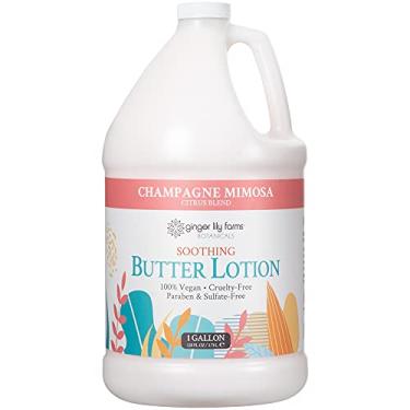 Imagem de Ginger Lily Farm's Botanicals Loção de manteiga calmante, galão de champanhe, 3630 ml
