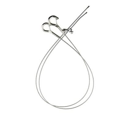 Imagem de SJZBIN 2 peças Cabo de trinco de porta deslizante Abridor de porta 39 polegadas Cabo de trava de portão para cercas de madeira de vinil de metal