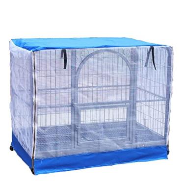 Imagem de Yajun Capa de gaiola de cães mosquiteiro de verão para animais de estimação capa de casa à prova d'água à prova de poeira capa de gaiola Oxford dobrável ao ar livre cercadinho de cachorro, azul, 78 * 53 * 76 cm