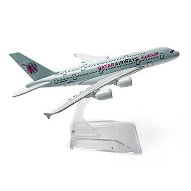 Imagem de MOOKEENONE 1:400 A380 Qatar Airways Plane Airplane Model Simulation Aircraft Model Aviation Model Aircraft Kits for Collection and Gift