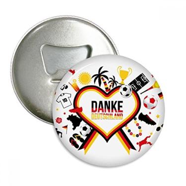 Imagem de Abridor de garrafas com estampa de cultura da bandeira de futebol da Alemanha emblema multifuncional