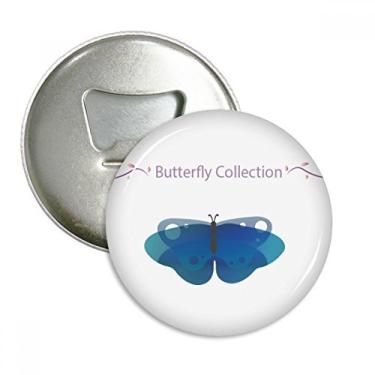 Imagem de Coleção Blue Butterfly Abridor de Garrafas Ímã de Geladeira Emblema Multifuncional
