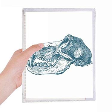 Imagem de Caderno de desenho de flank, crânio animal, diário de folhas soltas, recarregável, papelaria
