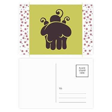 Imagem de Cartão postal de cereja com contorno de flor de Natal para celebração de sorvete de cereja