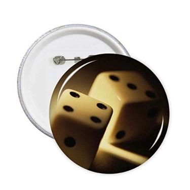 Imagem de Pontos de jogo de dados para foto alfinetes redondos emblema botão decoração acessório 5 peças