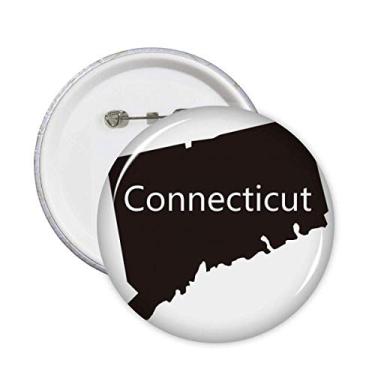 Imagem de Connectic America Mapa EUA Outline Pins Badge Button Emblema Decoração Acessório 5 peças