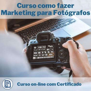 Imagem de Curso Online em videoaula de como fazer Marketing para Fotógrafos com Certificado + 2 brindes