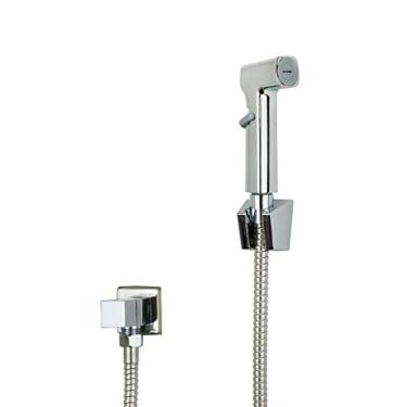 Imagem de Ducha Higienica Abs Quadrado Com Registro Em Metal Cromado