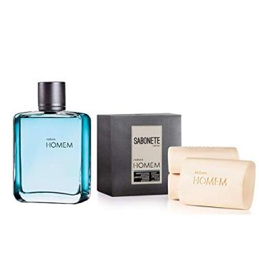 Imagem de Perfume Natura Homem Masculino 100 ml + Caixa de Sabonetes