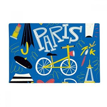 Imagem de DIYthinker Lifestyle Tapete para porta de banheiro com estampa de França Mark Landmark Paris