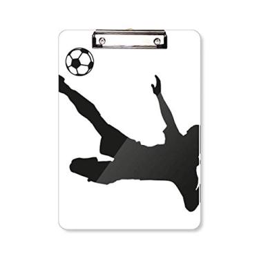 Imagem de Prancheta esportiva de futebol com silhueta de futebol A4