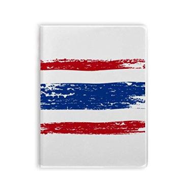 Imagem de Caderno de ilustração de bandeira da Tailândia com desenho de aquarela, capa macia