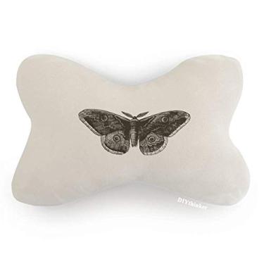 Imagem de DIYthinker Almofada de almofada preta para decoração de pescoço com acabamento de carro; almofada para apoio de cabeça