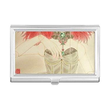 Imagem de Porta-cartões de visita em aquarela estilo chinês com porta-cartões de visita