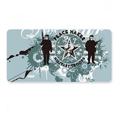 Imagem de DIYthinker Placa de carro de rua com estampa da paz Starry War Graffiti Decoração de aço inoxidável