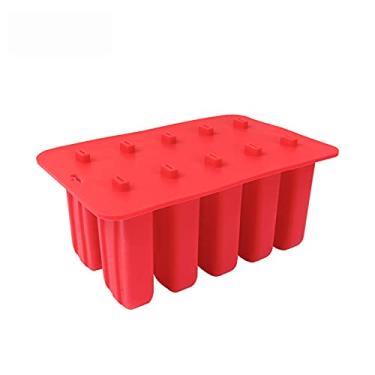 Imagem de Molde de sorvete, 10 células, gel de sílica clássico, reutilizável, conjunto de moldes de picol, faça você mesmo, máquina de fazer sorvete para crianças, ferramentas para fazer