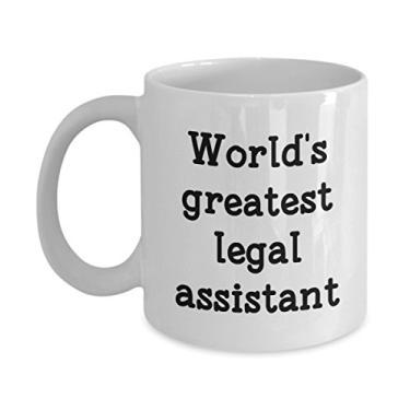 Imagem de Caneca de café Legal Assistant – Melhor assistente jurídico do mundo – Copo de chocolate quente divertido – ideia de de Natal