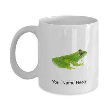 Imagem de Caneca de sapo de vidro esmeralda personalizada, copo de café de sapo de vidro esmeralda, ideia de presente de sapo de vidro esmeralda personalizada - Caneca de café de 325 ml